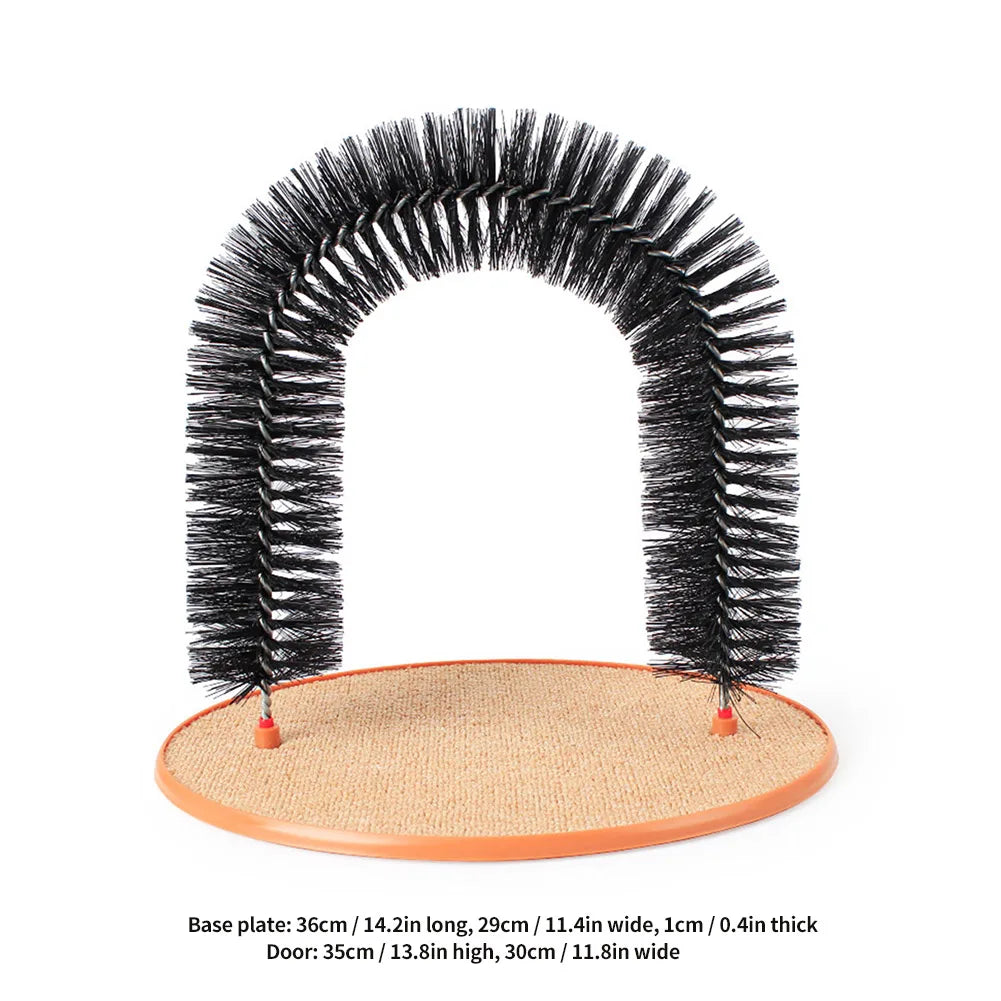 Cat Arch Self Groomer Massager Cat Grooming Brush Interactive Kitten Toys Cat Face Scratcher for Indoor Kitten & Small Dog