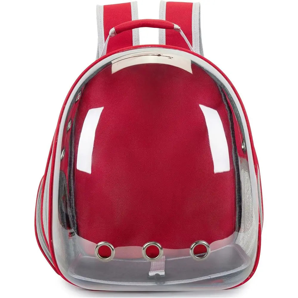 Pet Travel Backpack for Cats and Dogs, Airline Approved, Red