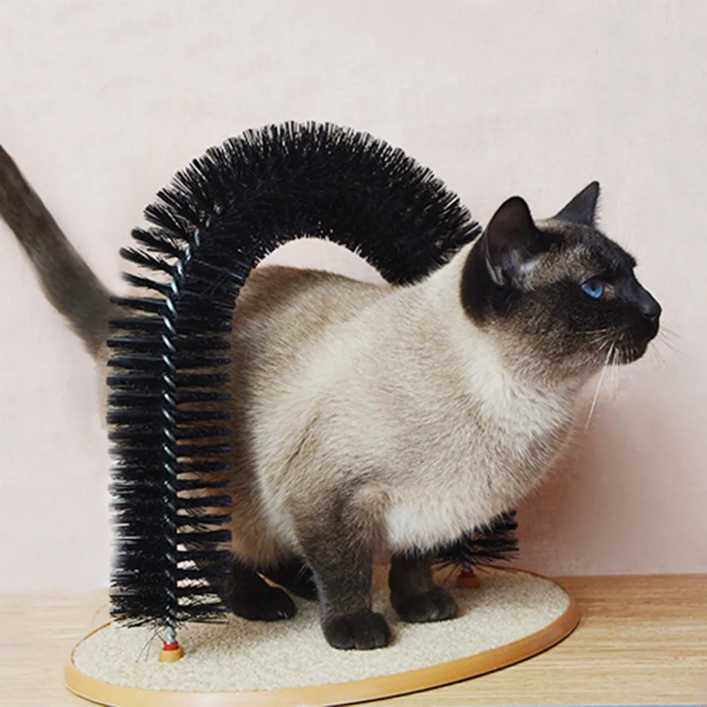 Cat Arch Self Groomer Massager Cat Grooming Brush Interactive Kitten Toys Cat Face Scratcher for Indoor Kitten & Small Dog