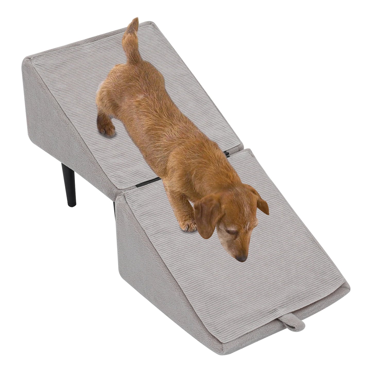 Split Pet Ramp 2 in 1 Lightweight Folding Pet Ramps Stairs Folding Dog Stairs for Bed and Sofa Ideal for Small Dogs and Cats