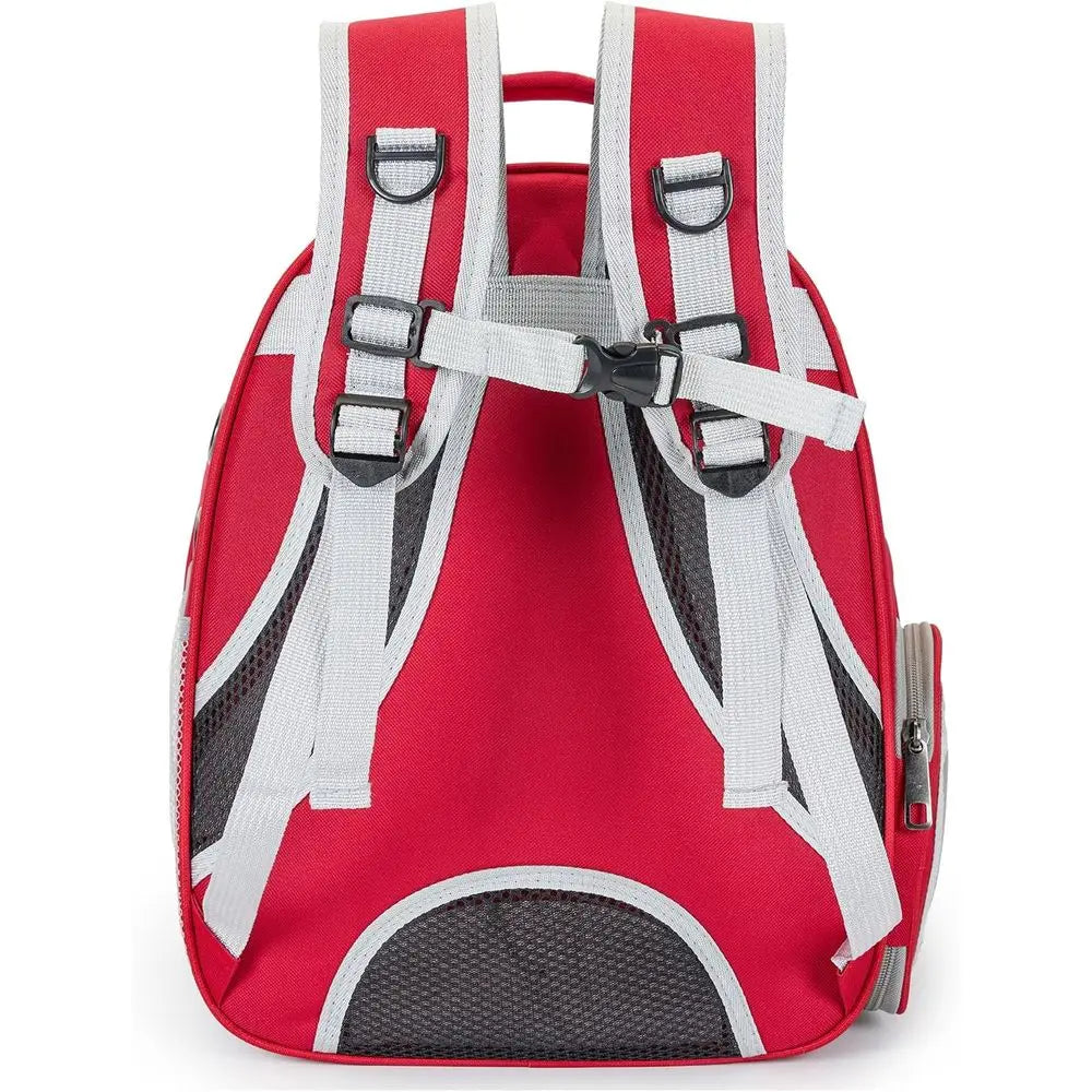 Pet Travel Backpack for Cats and Dogs, Airline Approved, Red